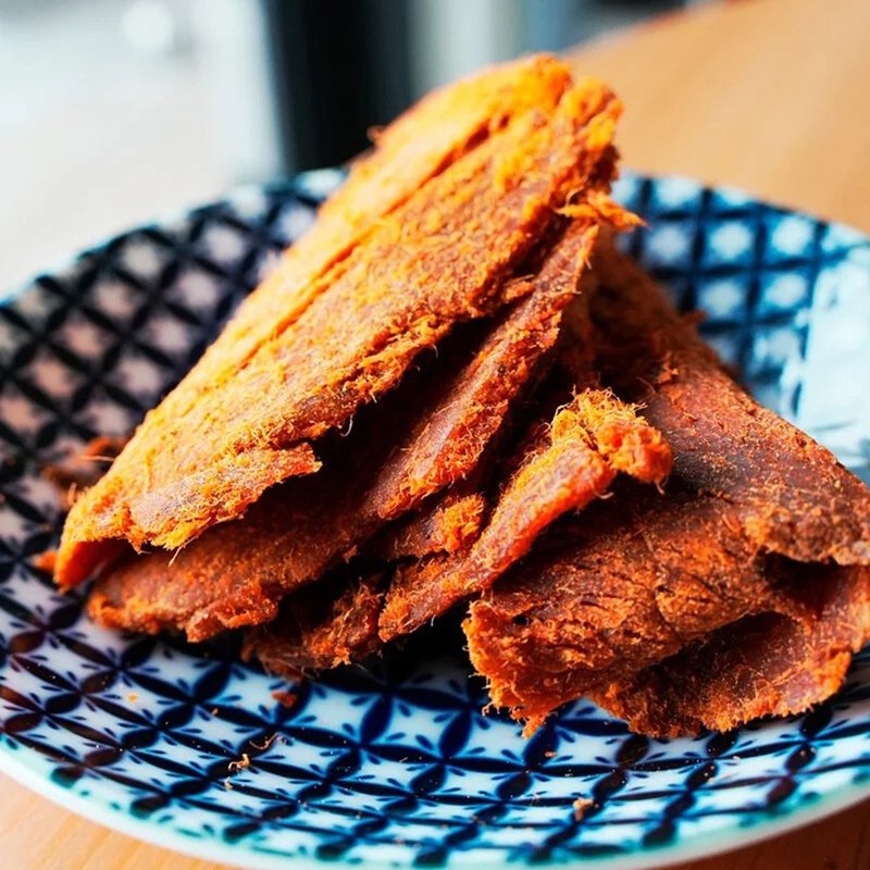 海濤客│香辣豬肉乾│小琉球伴手禮 - 蛋捲/餡餅/零食 - 新鮮食材 橘色
