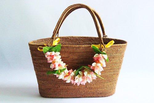 Ukuhappy (Hawaiian Ribbon Accessory) Bag Charm,P crocus,ribbon lei,bag accessories,corsage,ribbon