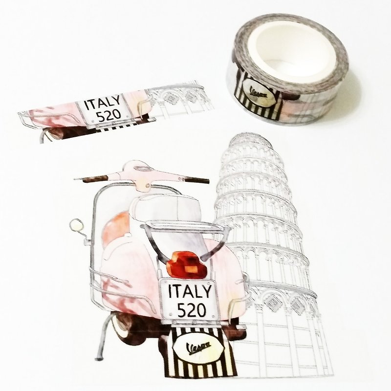 Masking Tape Riding in Italy - Washi Tape - Paper 