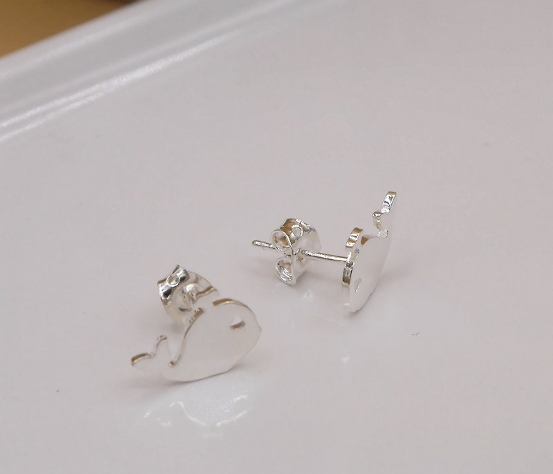 Little Whale Earring - Silver plated on brass Little Me by CASO jewelry - Earrings & Clip-ons - Other Metals Silver