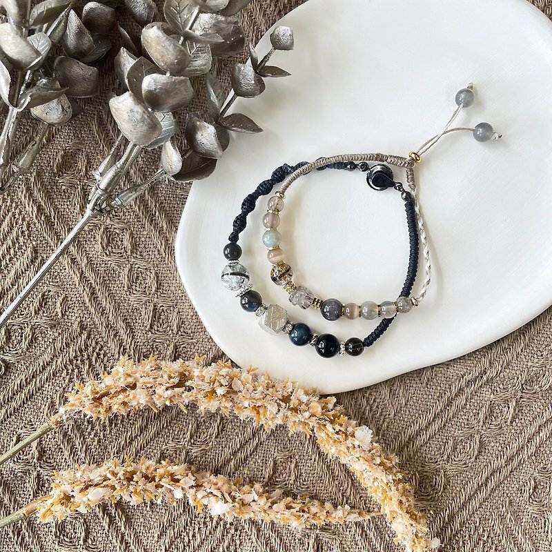 Protective lanugo braided rope bracelet - Bracelets - Crystal Khaki