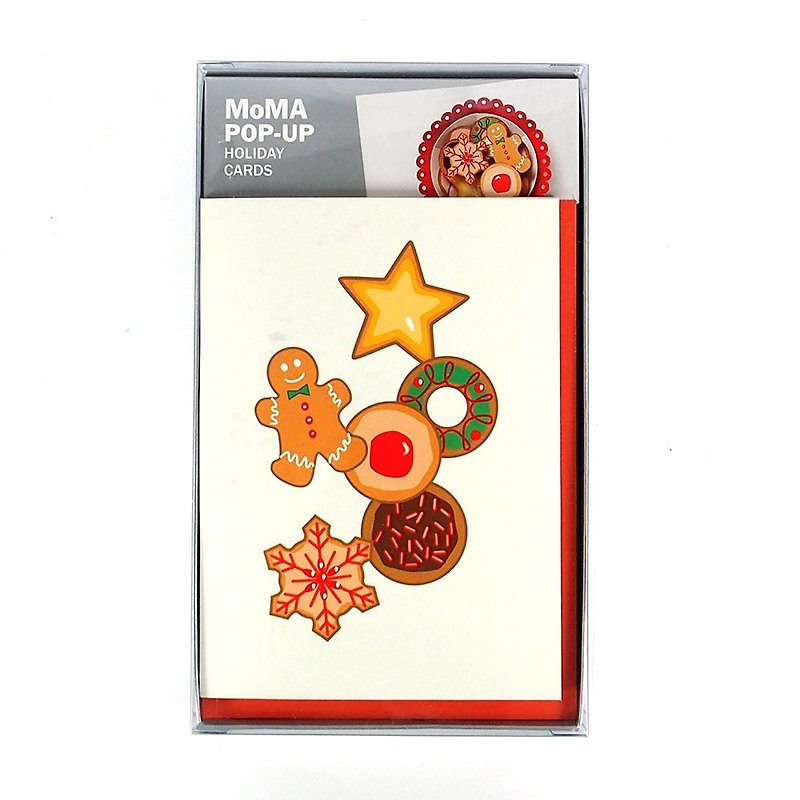 糖霜餅乾 耶誕盒卡8入【Up With Paper MoMA-卡片 聖誕節系列】 - 心意卡/卡片 - 紙 紅色