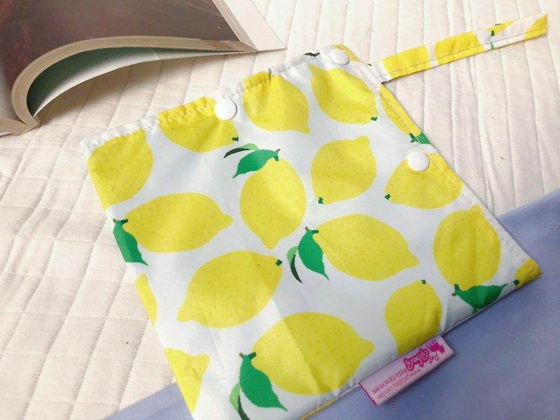 預購 酸酸檸檬 手工食物袋 L型方便款 韓國布料&美國認證食品布料 - 便當盒/飯盒 - 其他材質 