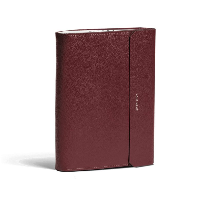 [Customized gift] [Christmas gift box] Merlot customized leather notebook - Notebooks & Journals - Paper 