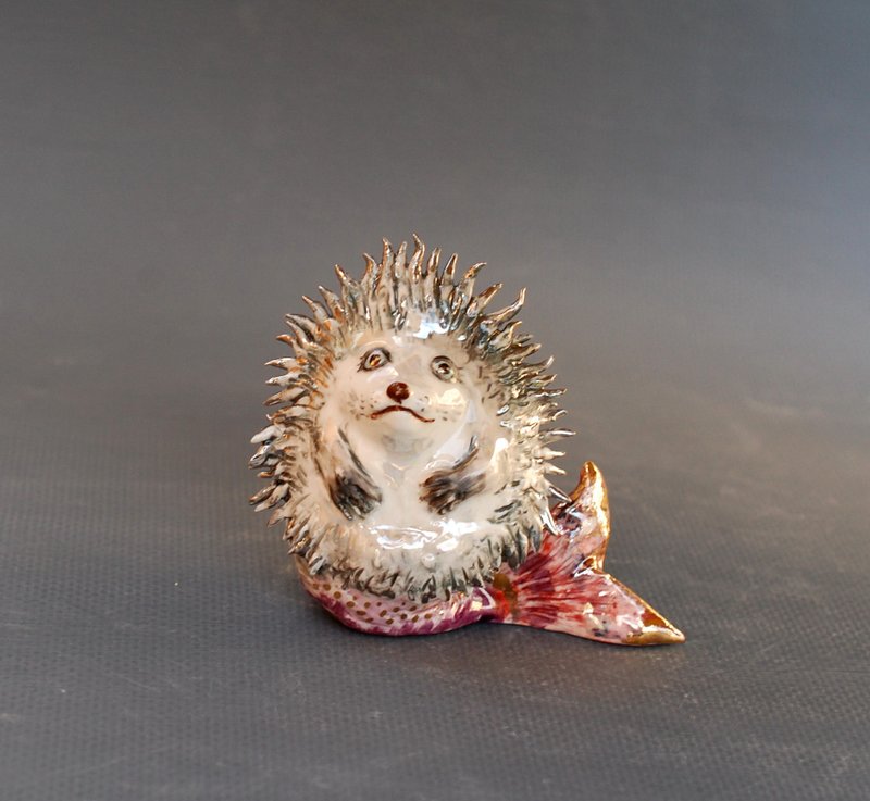 仙魚刺猬 動物雜交 瓷俑 奇異生物 刺猬 - 擺飾/家飾品 - 瓷 多色