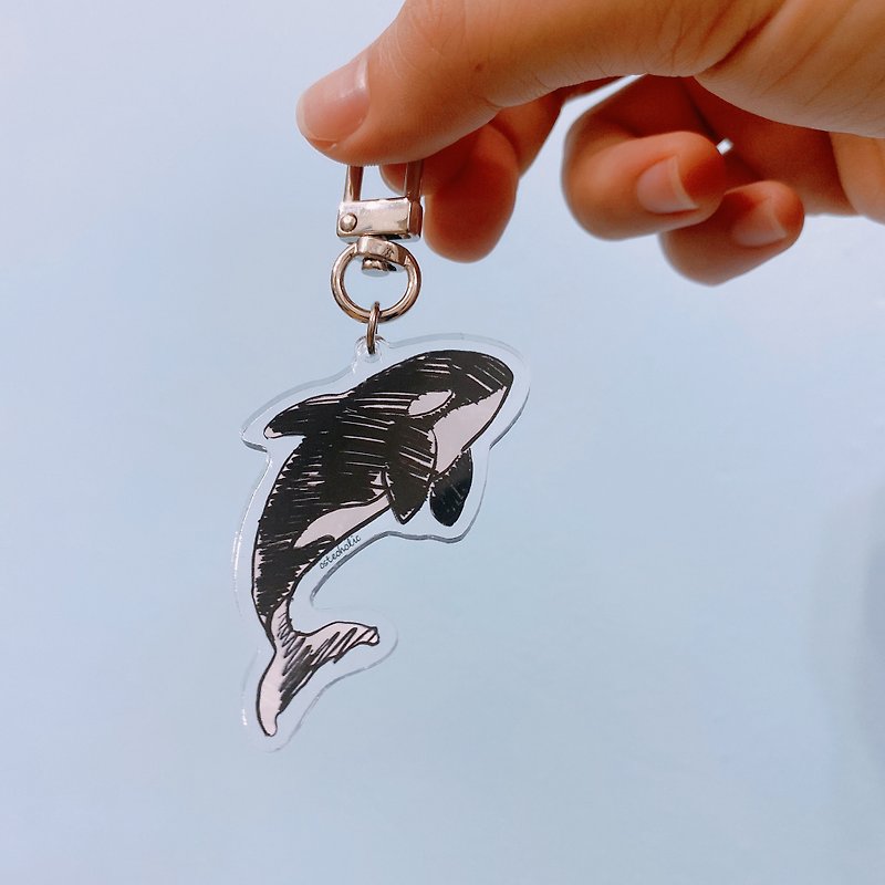Killer Whale ORCA Acrylic Charm - Keychains - Acrylic 