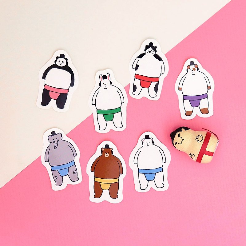 Sumo Rousse SUMO RIKISHI / Sticker Pack - Stickers - Paper Multicolor