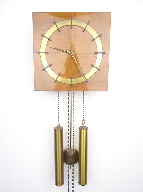 Dutchantique4you German KIENINGER Vintage Antique Design Mid Century 8 day Retro Wall Clock