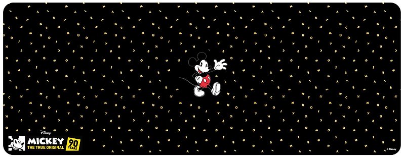 InfoThinkミッキー90周年記念シリーズマウスマット -  90周年記念限定版 - マウスパッド - シリコン ブラック