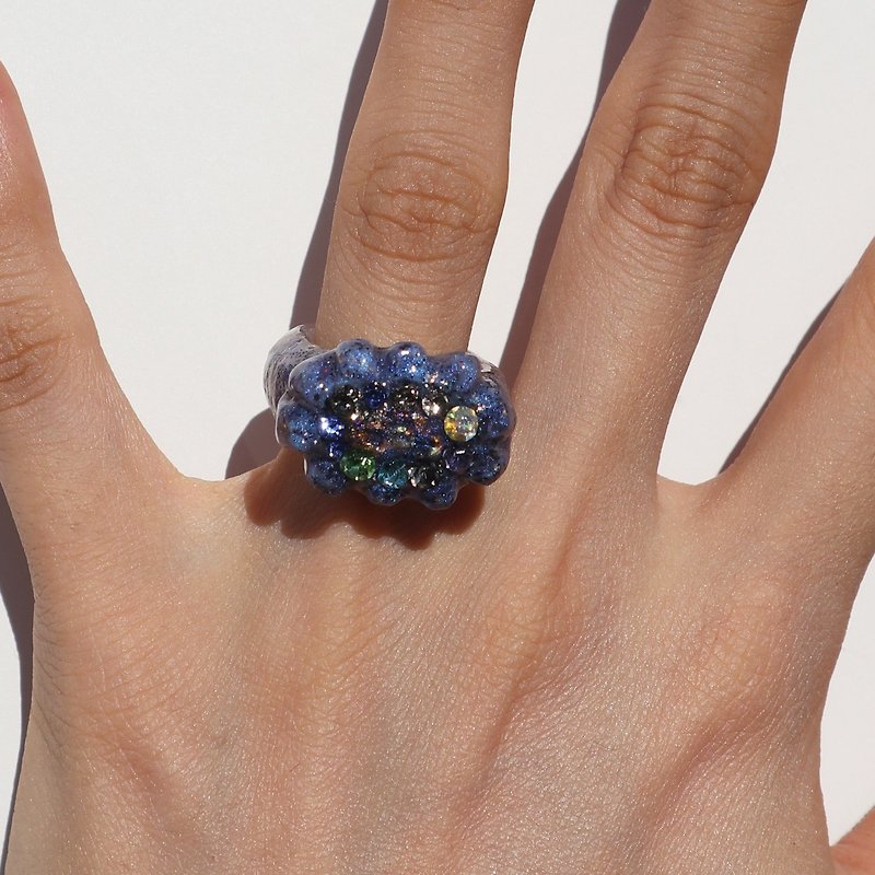 CROWN DEEP BLUE - General Rings - Other Materials Blue