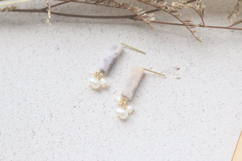 Purple Jade Earrings 1108 - Reconstruction - Earrings & Clip-ons - Gemstone Purple