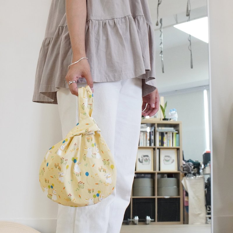 N.S.N.L. Rabbit Mini Bag - 手提包/手提袋 - 棉．麻 卡其色