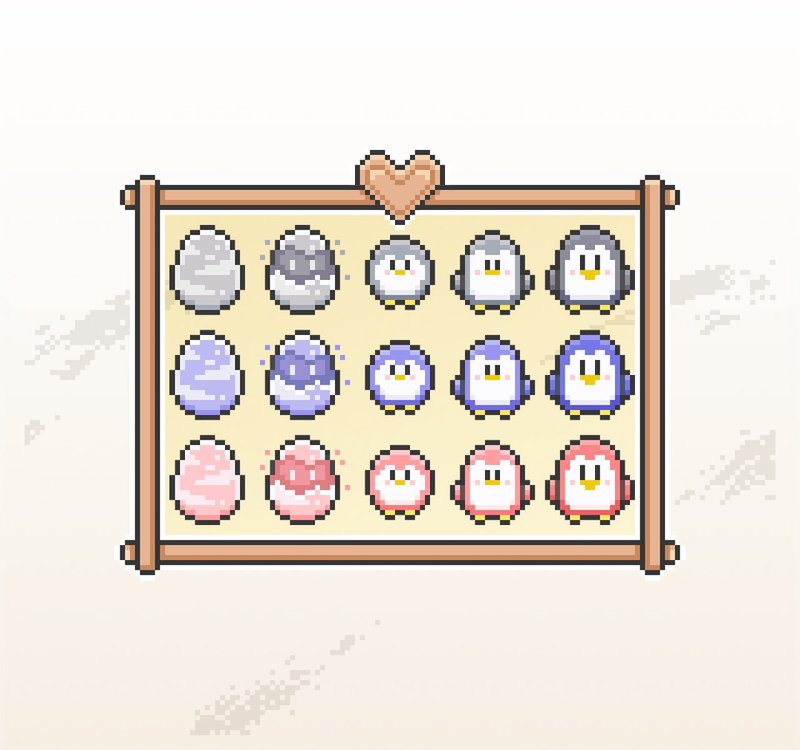 Twitch 訂閱者徽章 小奇點徽章 可愛像素風 企鵝 蛋蛋 - Logo 設計/圖案設計 - 其他材質 