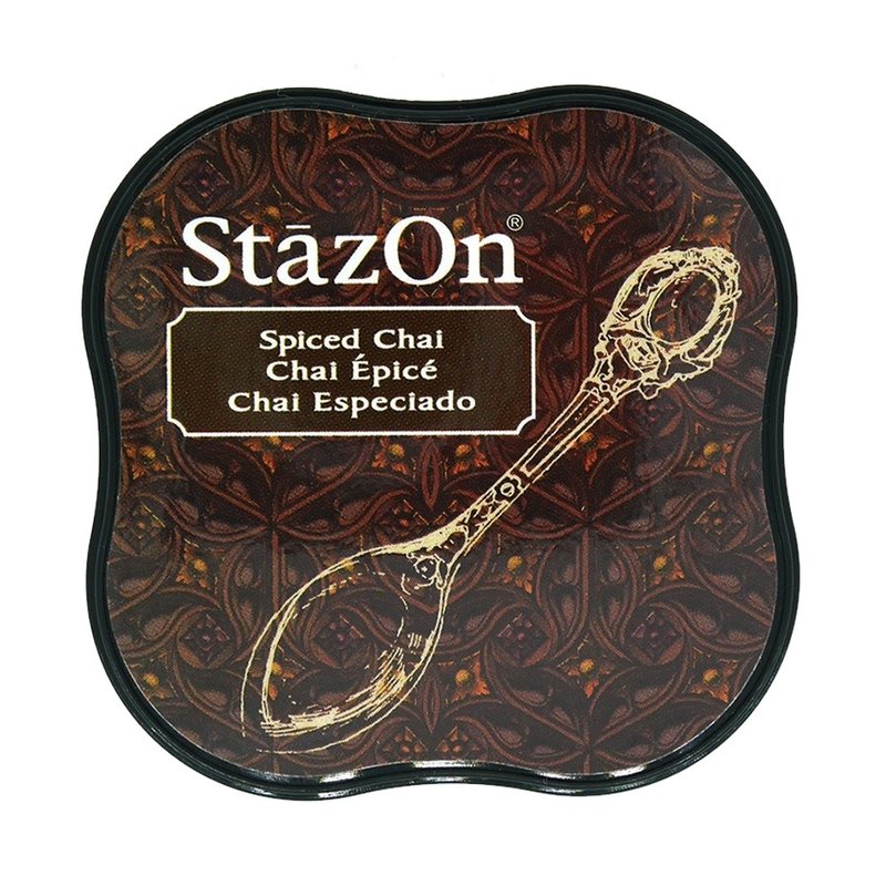 【TSUKINEKO 日本月貓】油性迷你印台 香料茶色 - 印章/印台 - 塑膠 咖啡色