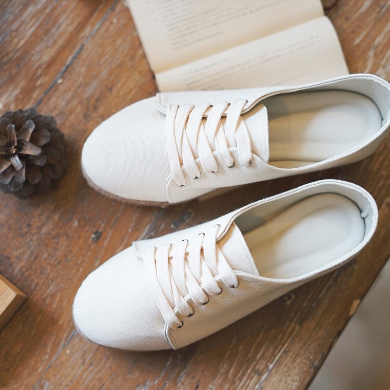 The Pepperwood Canvas Sneaker (White) - 涼鞋 - 其他材質 白色