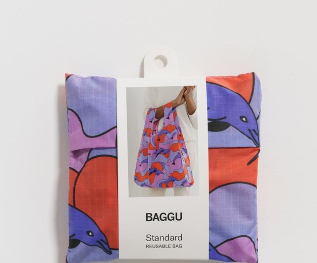 BAGGU Environmental Storage Shopping Bag Symphony Dolphin Shop ooostores Taiwan Handbags Totes Pinkoi