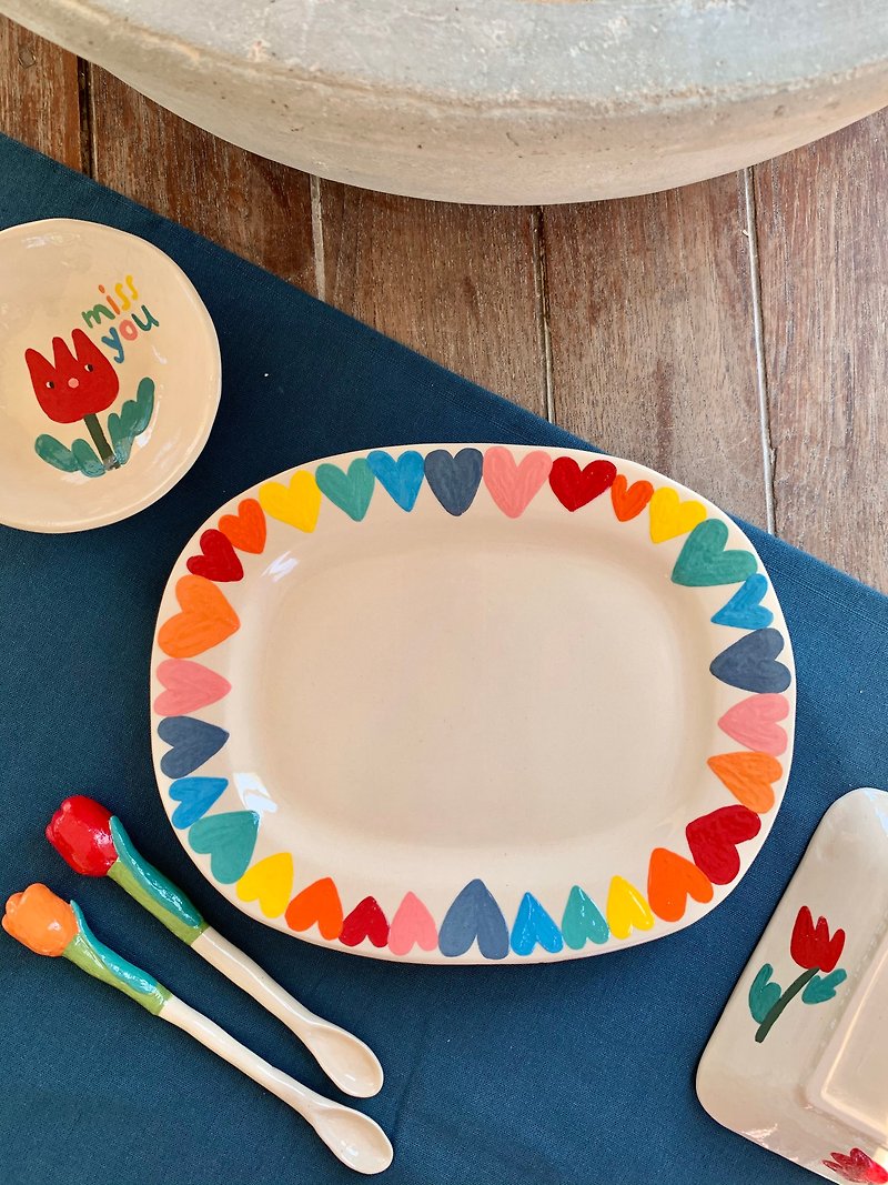 Plate Ceramic 09 - Plates & Trays - Pottery Multicolor