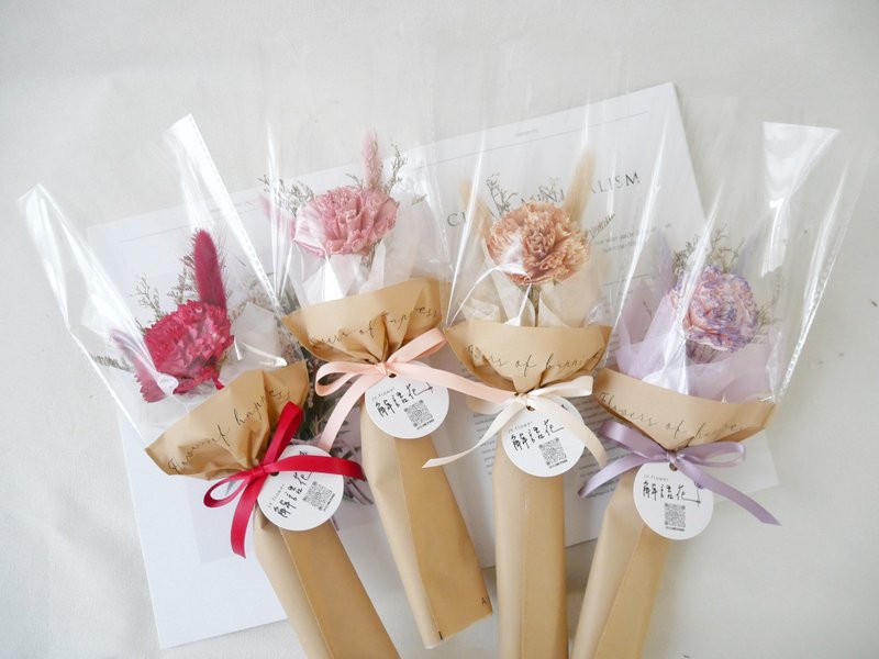 2025母親節花禮【單支索拉康乃馨花束】乾燥花/擴香花/母親節花束 - 乾燥花/永生花 - 植物．花 多色