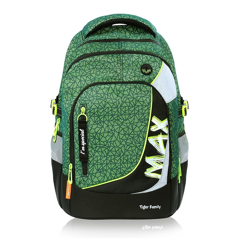 Tiger Family MAX系列超輕量護脊書包-仙人掌綠 - 背囊/背包 - 防水材質 綠色
