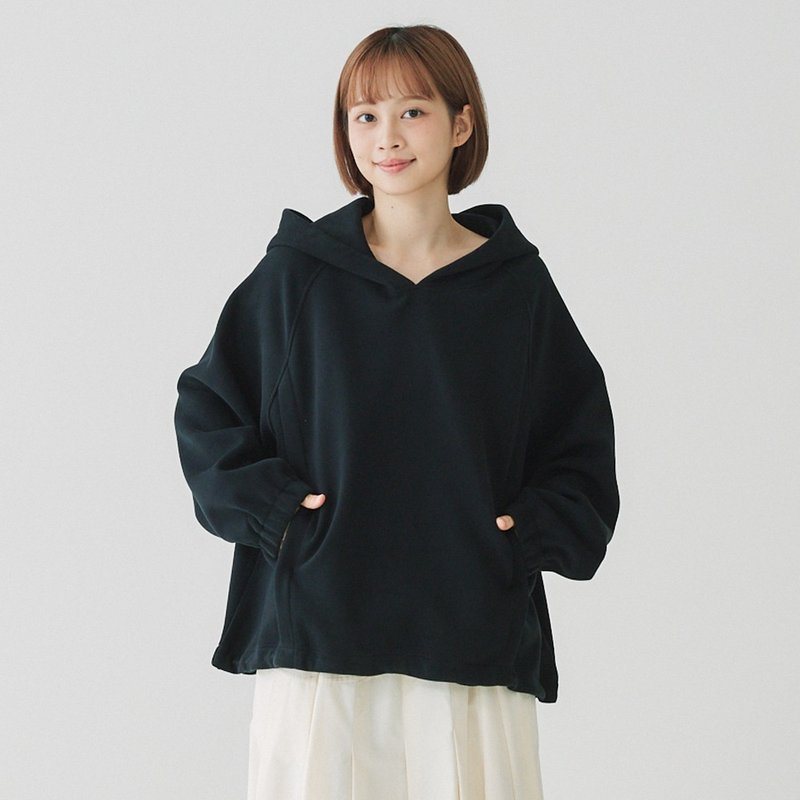 【Simply Yours】裾ドローストリングオフショルダーフーディー 黒F - トップス - コットン・麻 ブラック