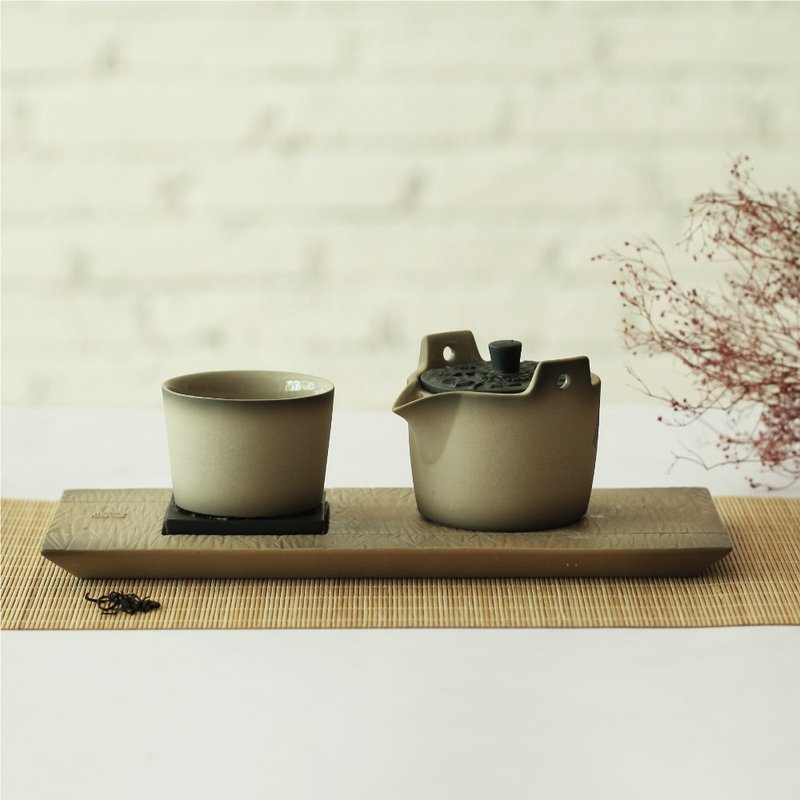 【Lu Bao LOHAS】A cup of happiness for a lifetime - Teapots & Teacups - Pottery Khaki