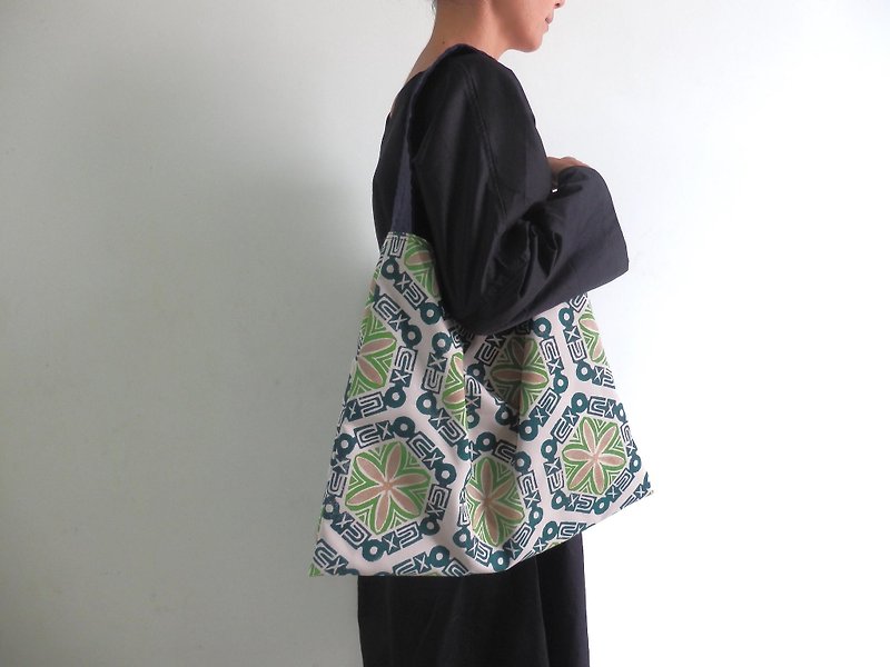 Shoulder bag made from handle / green - Messenger Bags & Sling Bags - Other Materials Green