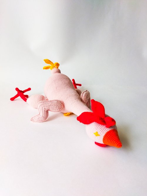 TatiStoreShop Amigurumi花紋雞身。 公雞胴體鉤針圖案PDF英文。