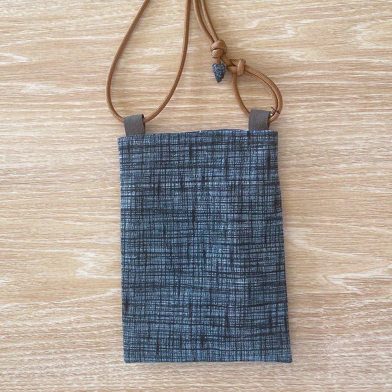 Unique item | KIMONO fabric mini crossbody bag -YUKATA & KIMONO (lining) - Messenger Bags & Sling Bags - Cotton & Hemp Blue