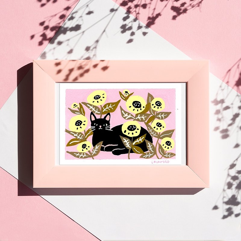 Original Painting // neko no hi // Cat Day - Posters - Paper Pink