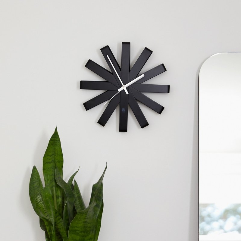 【Umbra】Metal Ribbon Wall Clock (Black 30.5cm) | Clock - Clocks - Other Metals 