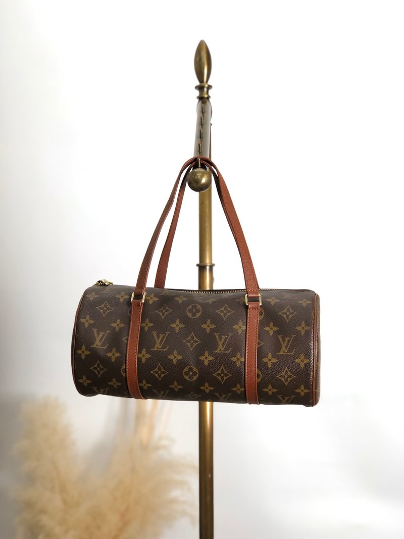 [Direct from Japan, branded used bag] LOUIS VUITTON Monogram handbag Brown PVC leather Papillon 30 M51365 Old 8j754k - Handbags & Totes - Waterproof Material Brown