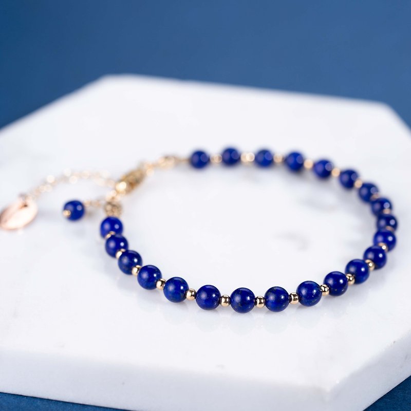 Lapis Lazuli, 14K Gold Filled Bracelet
