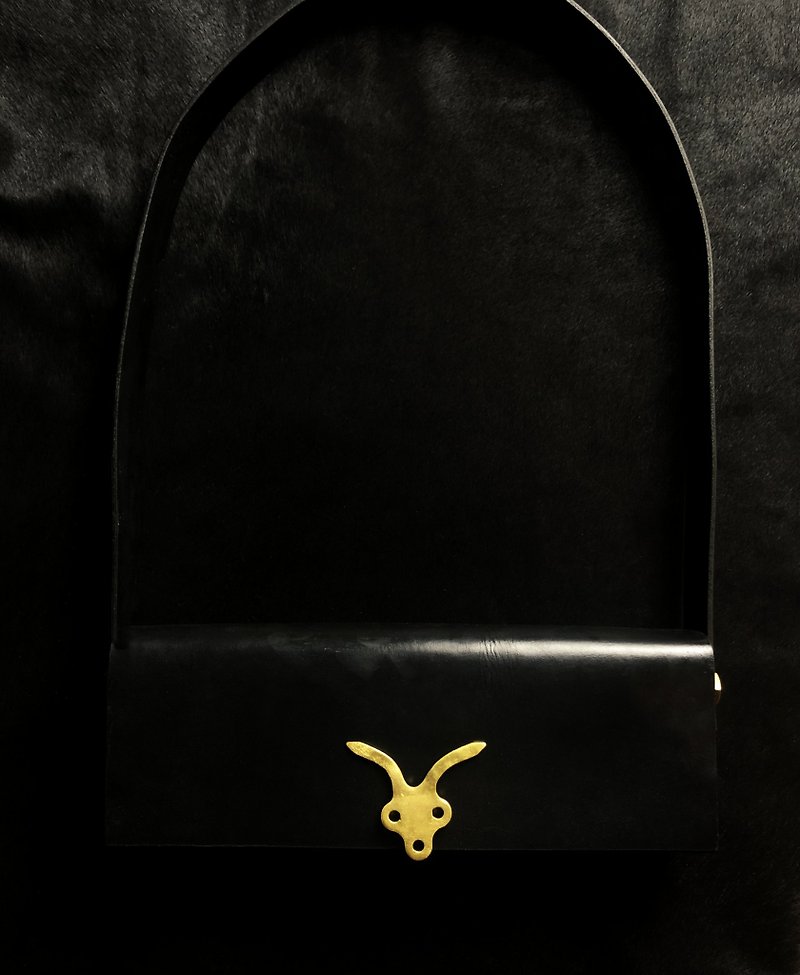 rabbit short backpack - Messenger Bags & Sling Bags - Genuine Leather Black
