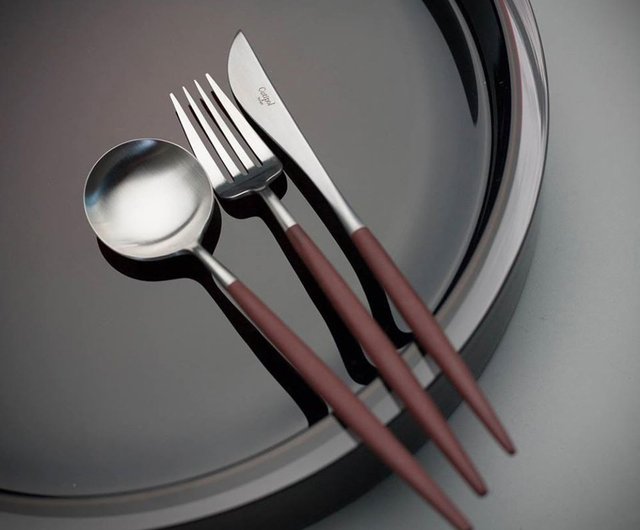 Cutipol | GOA Brown Matte 3 Pieces Set (Table Spoon/ Fork