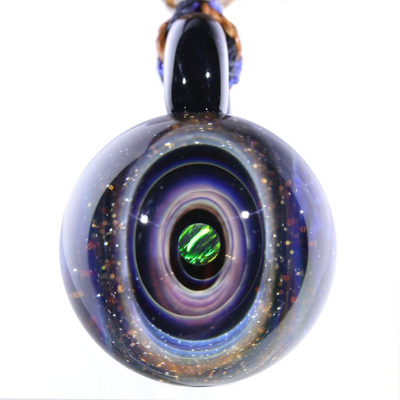 29mm Galaxy Glass Pendant - Chokers - Glass Purple