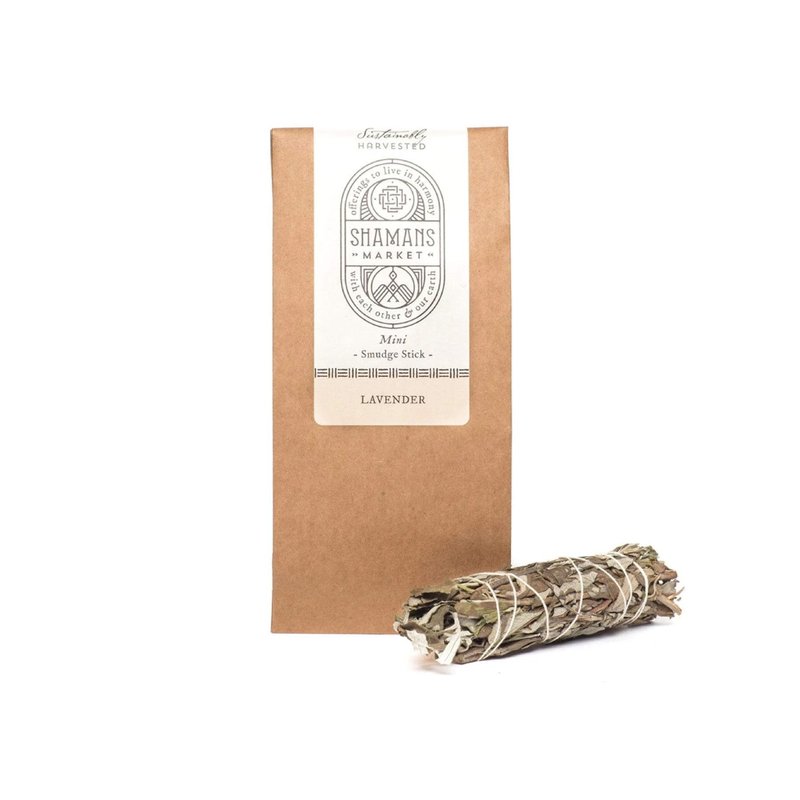 Shamans Market Mini Lavender Smoked Stick - น้ำหอม - พืช/ดอกไม้ สีกากี