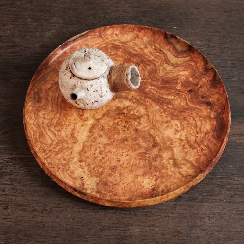Tea tray | storage and display device precious wood hedgehog red sandalwood gall wood handmade orphan - เฟอร์นิเจอร์อื่น ๆ - ไม้ 
