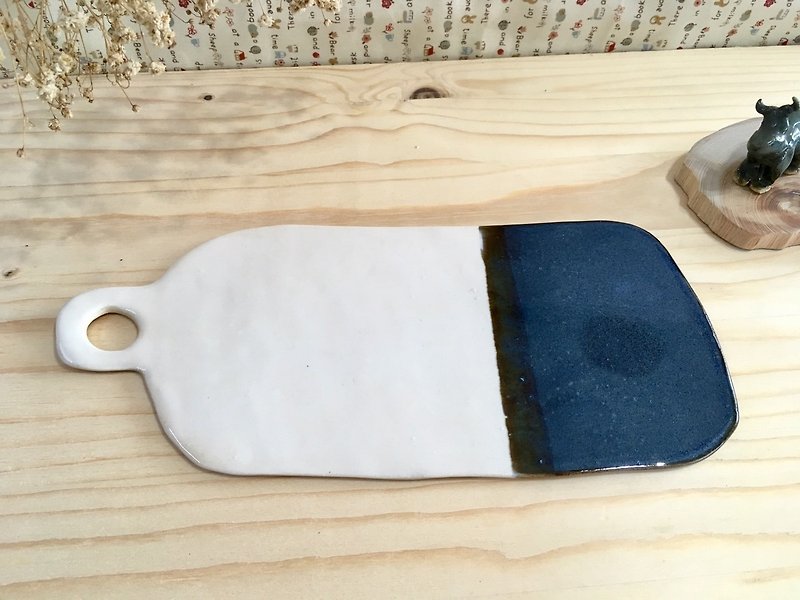 TAO  - まな板 - 手作り - 小皿 - 陶器 ブルー