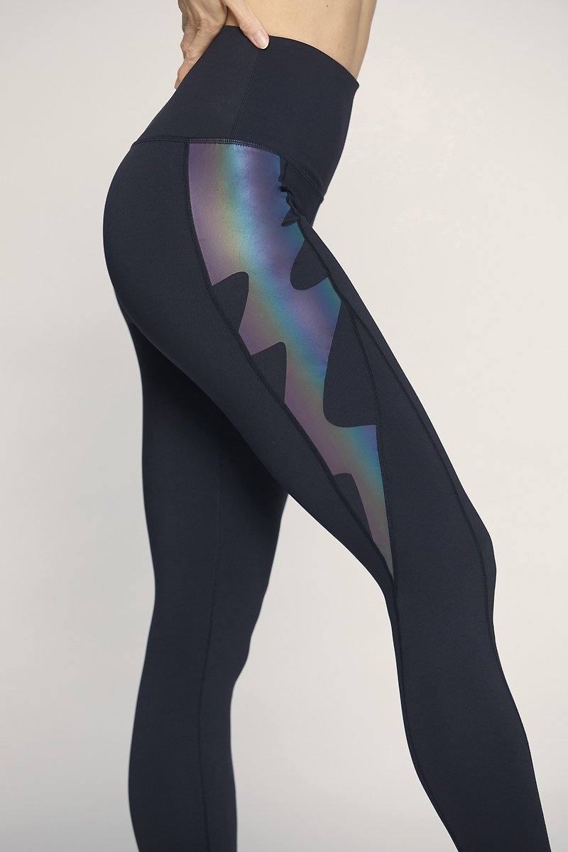 NOW Color Dazzling Flow Sports Tights-Black - Women's Sportswear Bottoms - Nylon Black