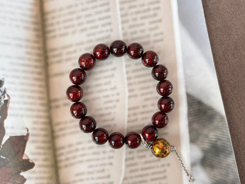 赤寶沙大漆手串 - 手鍊/手環 - 其他材質 多色