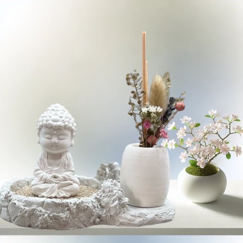 創藝 禪香光影 手作館 淨念吉祥公仔之培德 豪華田園套組 藝術香氛擴香 提升居家美學