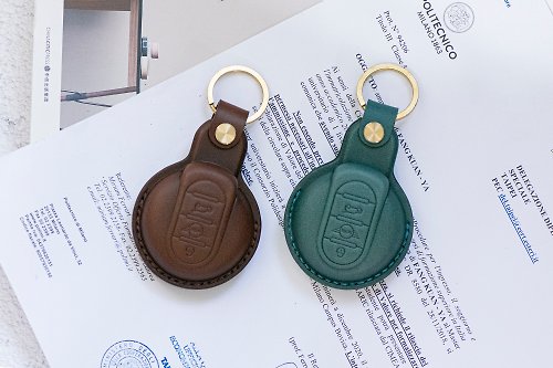 FANG Leather Studio MINI COOPER寶馬迷你汽車植鞣皮燙金鑰匙套/S/F系列