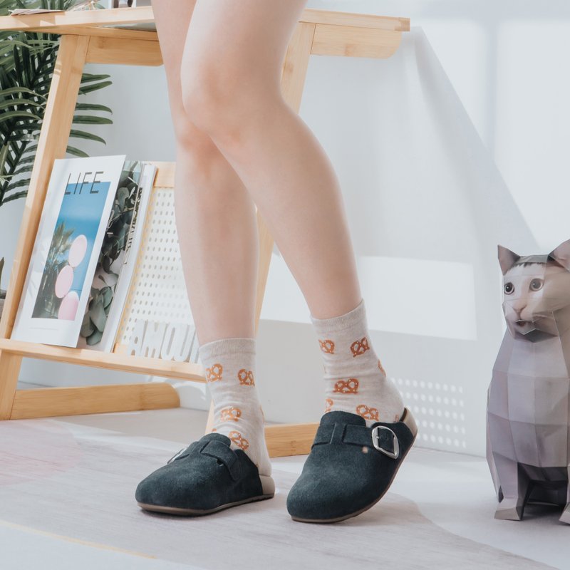 【復古文青】MIT舒適女拖鞋。真皮。靜夜藍8310 - 拖鞋 - 真皮 藍色