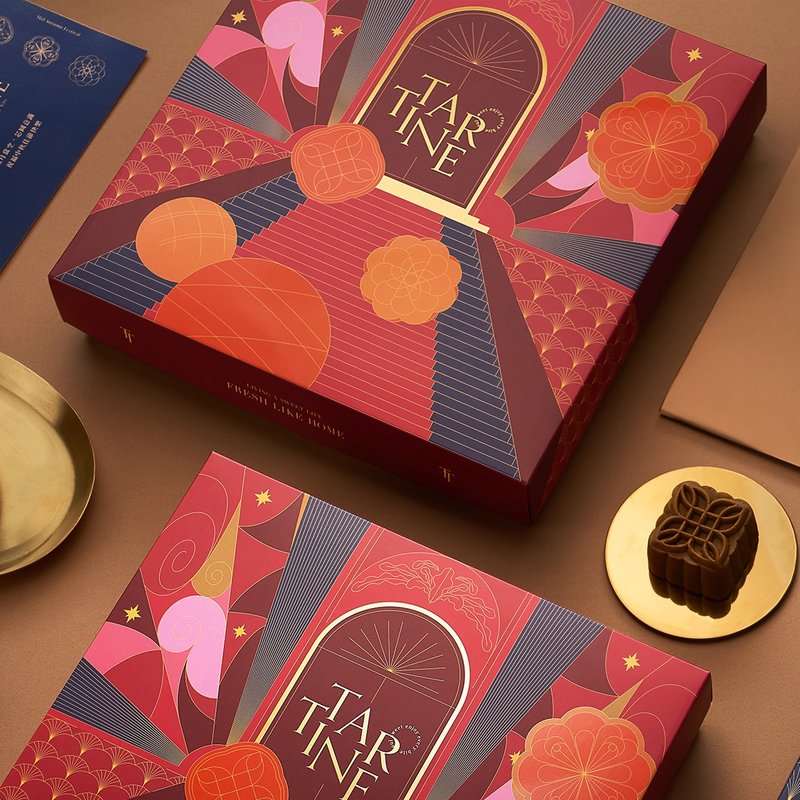 2026春節禮盒 綜合蛋捲 過年 新年 馬年賀卡 - 零食/點心 - 其他材質 紅色