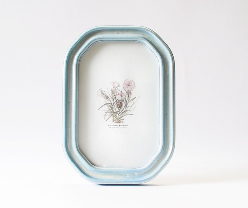 木頭 相框/畫框 藍色 - Christmas Gift WrappingSummer 7x11 Octagon photo frame glossy sky blue vintage s
