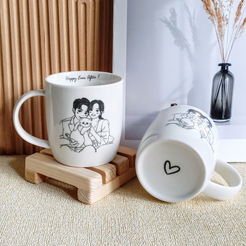 【Custom】 Sweet Moments Portrait Mug - แก้ว - ดินเผา หลากหลายสี