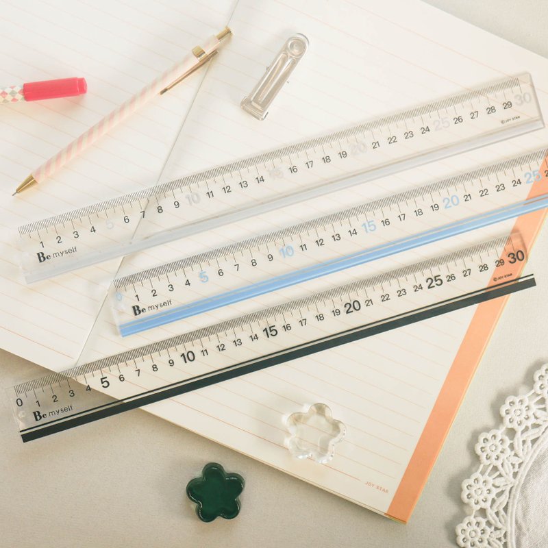 Calligraphy utensil - Large calligraphy ruler (30cm). JR-72. Measurement writing. Clear scale. Drawing ruler - อื่นๆ - พลาสติก 