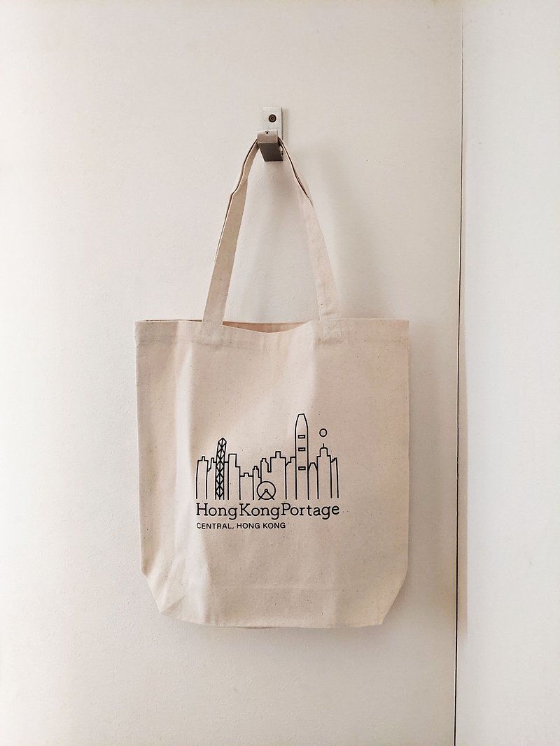 HONG KONG cotton tote bag - Handbags & Totes - Cotton & Hemp White