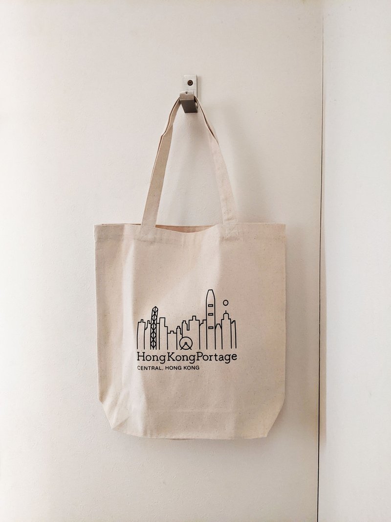 HONG KONG cotton tote bag - Handbags & Totes - Cotton & Hemp White