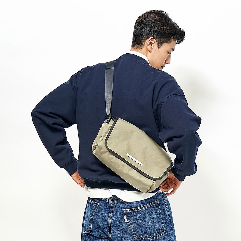 RAWROW-Square Series-Shoulder/Side Messenger Bag (Medium/32x17cm)-Olive Green-RMS610OL - กระเป๋าแมสเซนเจอร์ - ไนลอน หลากหลายสี
